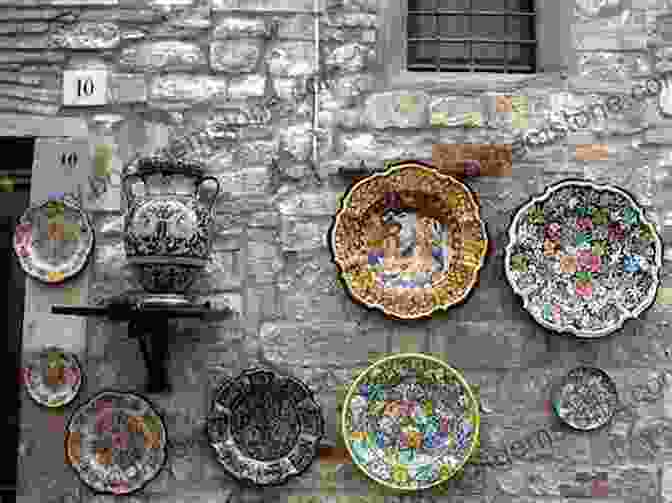 A Glimpse Into The Vibrant Culture Of Umbria, Showcasing A Traditional Pottery Workshop And A Medieval Fresco Return To Umbria (Rick Montoya Italian Mysteries 4)