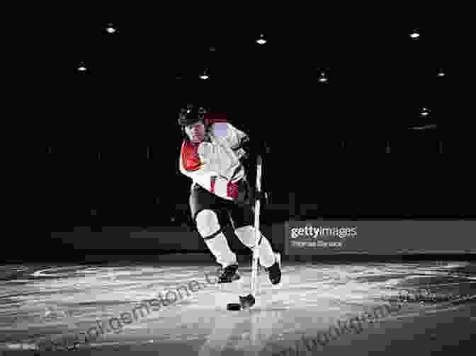 A Hockey Player Skating Down The Ice With The Puck. My Life As A Hockey Player