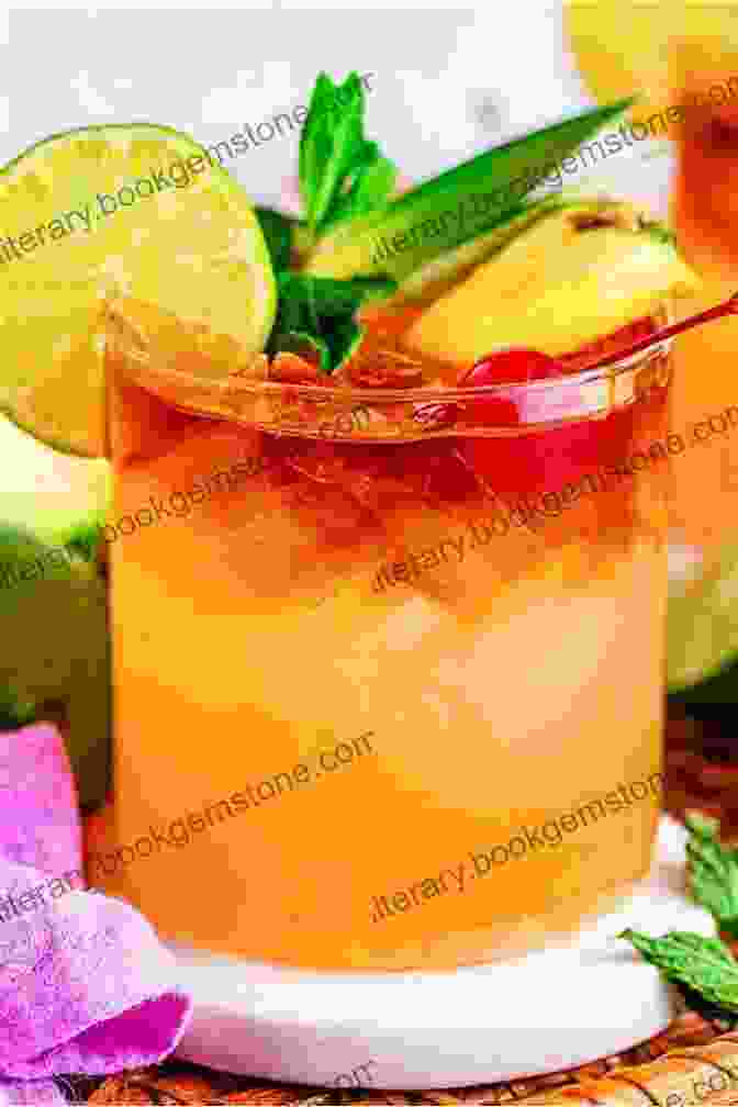 A Mai Tai, A Classic Hawaiian Cocktail Made With Rum, Fruit Juices, And Orgeat COCKTAILS COOKBOOK: 60 Of The World S Best Cocktail Drink Recipes From The Caribbean How To Mix Them At Home