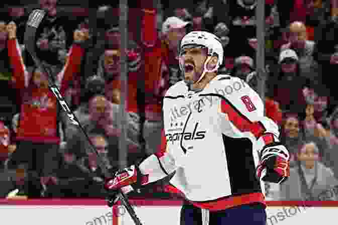 Alex Ovechkin Scores A Goal, Teammates Celebrating Around Him. Everyday Hockey Heroes: Inspiring Stories On And Off The Ice