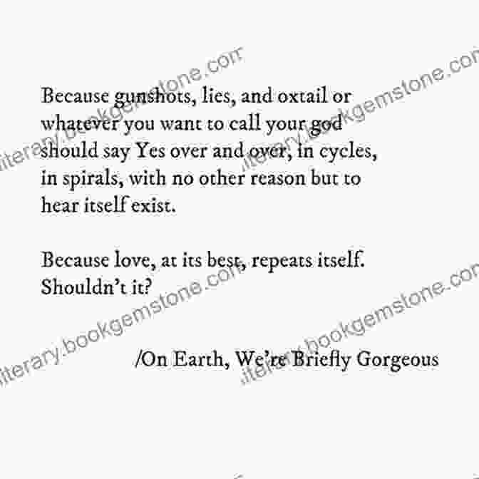 An Excerpt From 'On Earth We're Briefly Gorgeous', Featuring Lyrical Prose And Poetic Language. On Earth We Re Briefly Gorgeous: A Novel