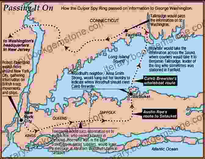 Map Of The Culper Ring Spy Network The President S Shadow (The Culper Ring 3)