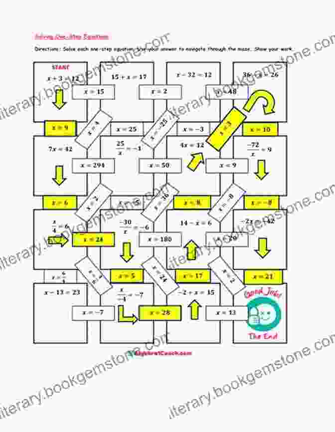 Math Maze With A Path Through A Grid And Mathematical Equations To Solve Winter Activity Of Christmas Cactus Chris: Spot The Difference Mazes Math Mazes Word Puzzle Find The Shadow Matching Puzzles (Brain Power ON Activity For Kids 8)
